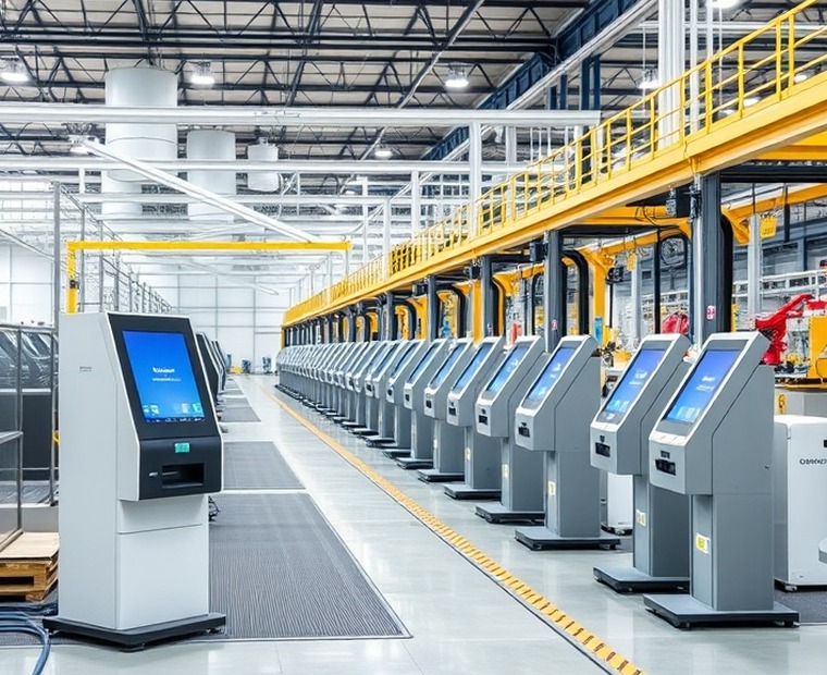 Production line for self-service terminals
